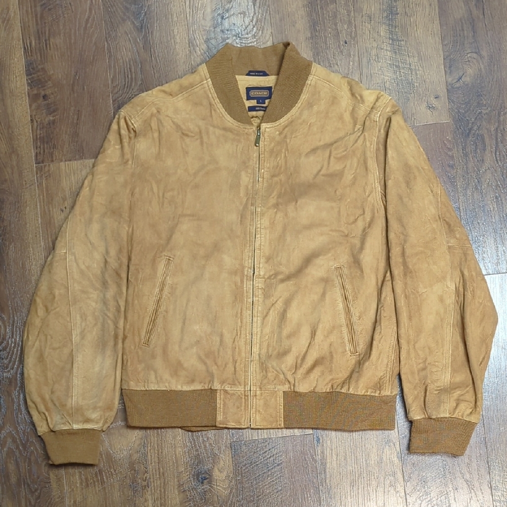 Coach Men's Light Brown Bomber Jacket